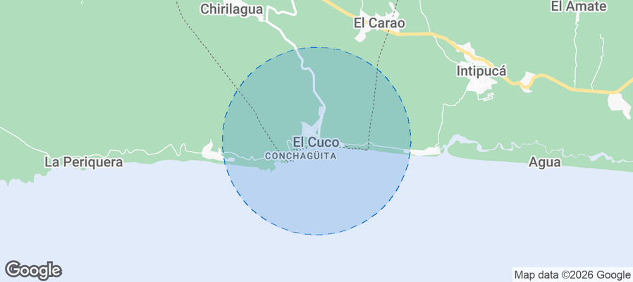 El Cuco Airbnb map